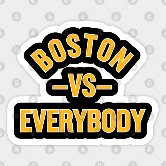 Bruins vs. Everybody! Sticker by capognad